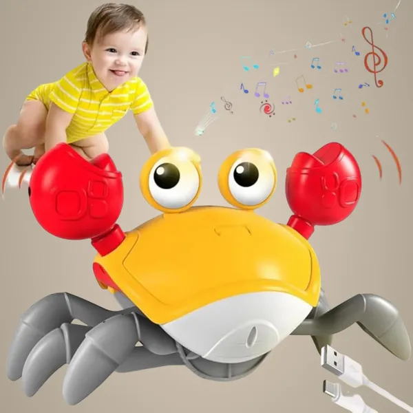 Yellow_Smart_Musical_Crawling_Crab_Toy_Interactive_Dancing_Crab_With_Lights,_Music_&_Obstacle_Avoidance_For_Babies_&_Toddlers_Yellow