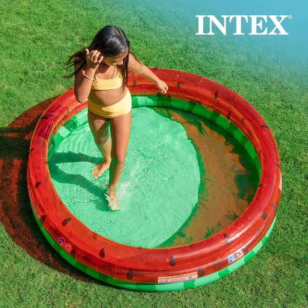 Red_Intex_Intex_Watermelon_Pool_66"_Round_Kids_Swimming_Wading_Pool