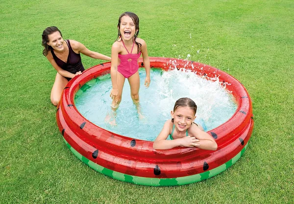 Red_Intex_Intex_Watermelon_Pool_66"_Round_Kids_Swimming_Wading_Pool