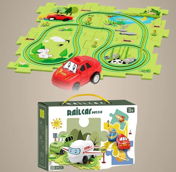 Multicolor_Diy_Assembling_Electric_Trolley,_2023_New_Upgrade_Toddler_Puzzle_Track_Play_Set_Vehicles,_Battery-Operated_Toy_Vehicle_&_Puzzle_Board,_Railcar_Building_Toys_For_Kids_Ages_3+_Land_5Pcs