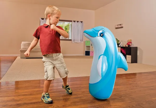 Multicolor_Intex_44669Np_Inflatable_Pvc_Hit_Me_3D_Bop_Bags_(Shark,_Penguin,_Tiger)