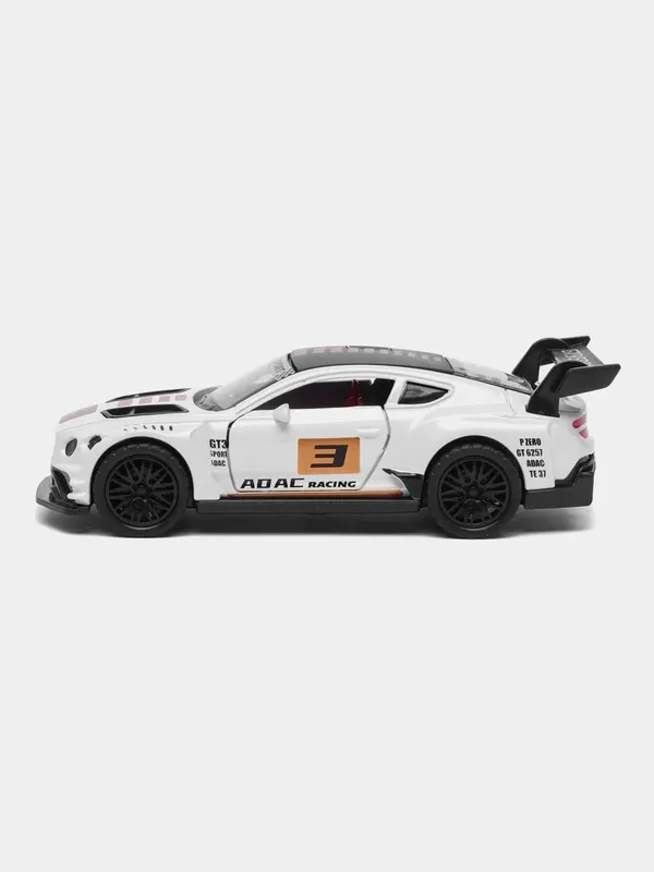 Orange_&_White_1:36_Bentley_Gt3_Diecast_Model_Toy_Car_Realistic_Pull-Back_Racing_Car_With_Openable_Doors_Premium_Metal_Toy_For_Kids_&_Collectors_Orange_White