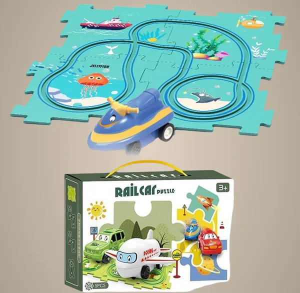 Multicolor_Diy_Assembling_Electric_Trolley,_2023_New_Upgrade_Toddler_Puzzle_Track_Play_Set_Vehicles,_Battery-Operated_Toy_Vehicle_&_Puzzle_Board,_Railcar_Building_Toys_For_Kids_Ages_3+_Ocean_5Pcs