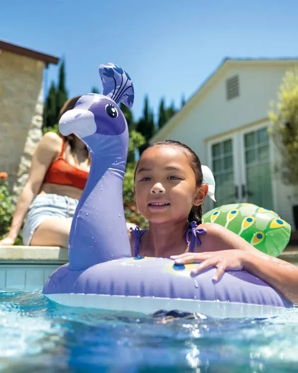 Multicolor_Peacock_Inflatable_Swim_Ring_34In_Tall_Pool_Float_For_Kids_&_Adults_Fun_&_Colorful_Water_Toy_For_Summer,_Beach_&_Pool_Parties