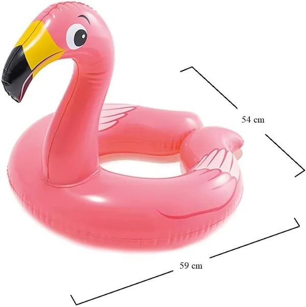 Multicolor_Pink_Flamingo_Inflatable_Swim_Ring_For_Kids_Cute_Toddler_&_Baby_Pool_Float_With_Safety_Seat_Fun_Water_Floatie,_23_X_21_Durable_&_Lightweight