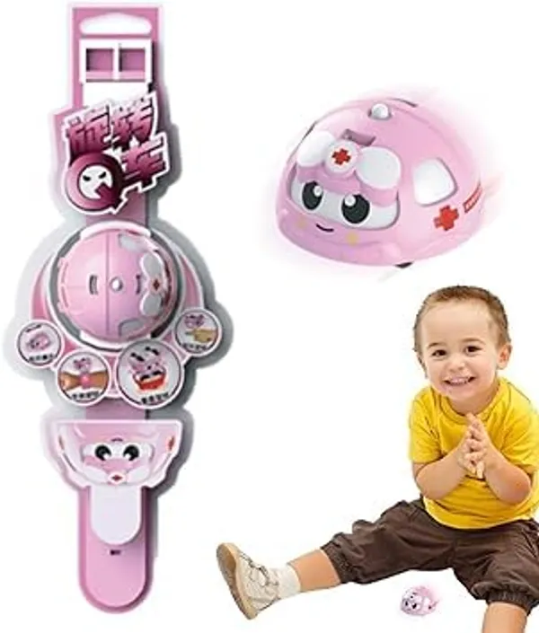Pink_Creative_Fun_Toys_Rotation_Sliding_Car_Ring_Battle_|_Mini_Wrist_Spinning_Top_Watch_Toys_|Gyro_Toys_For_Endless_Entertainment|Enhances_Hand-Eye_Coordination_&Motor_Skills_(Rescue_Pink)