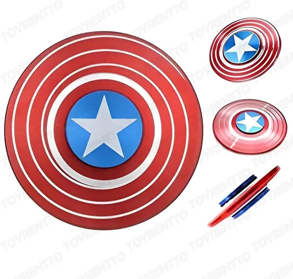 Red_&_Blue_Metal_Shield_Hand_Spinner_2_In_1_Fidget_Stress_Relief_Spinner_With_Hard_Zipper_Case_|_Smooth_Spin_Focus_Toy_For_Adults_&_Teens