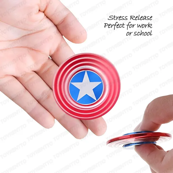Red_&_Blue_Metal_Shield_Hand_Spinner_2_In_1_Fidget_Stress_Relief_Spinner_With_Hard_Zipper_Case_|_Smooth_Spin_Focus_Toy_For_Adults_&_Teens