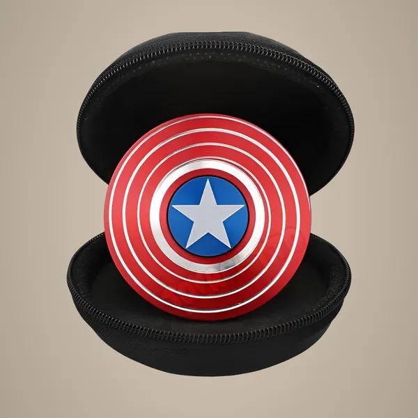 Red_&_Blue_Metal_Shield_Hand_Spinner_2_In_1_Fidget_Stress_Relief_Spinner_With_Hard_Zipper_Case_|_Smooth_Spin_Focus_Toy_For_Adults_&_Teens