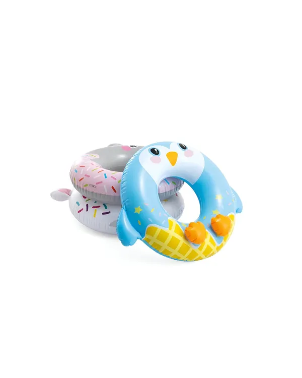Multicolor_Set_Of_3_Cute_Animal_Swim_Rings_Inflatable_Pool_Floats_For_Kids_&_Adults_Adorable_Penguin,_Koala_&_Unicorn_Designs_Fun_&_Durable_Donut-Style_Floaties_For_Summer