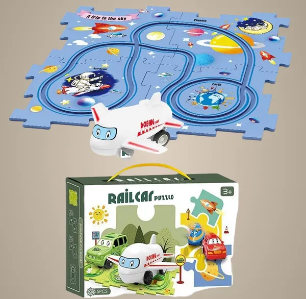 Multicolor_Diy_Assembling_Electric_Trolley,_2023_New_Upgrade_Toddler_Puzzle_Track_Play_Set_Vehicles,_Battery-Operated_Toy_Vehicle_&_Puzzle_Board,_Railcar_Building_Toys_For_Kids_Ages_3+_Space_5Pcs