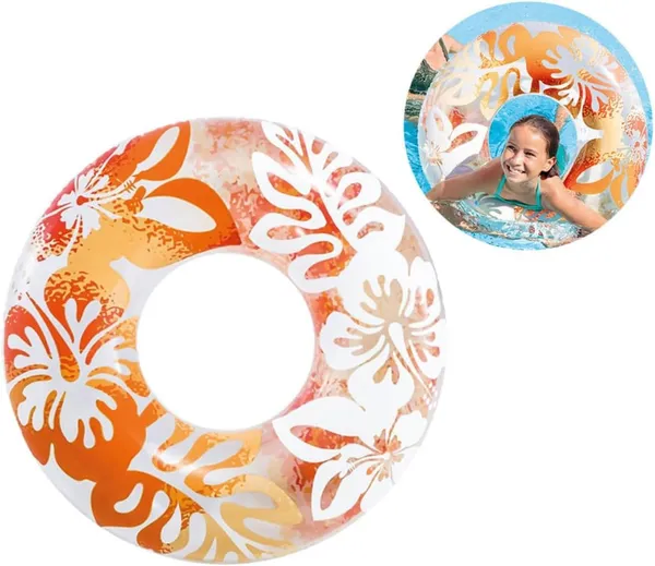 Orange_36-Inch_Inflatable_Swim_Ring_With_Orange_Tropical_Floral_Design_Durable_Pool_Float_For_Kids_And_Adults