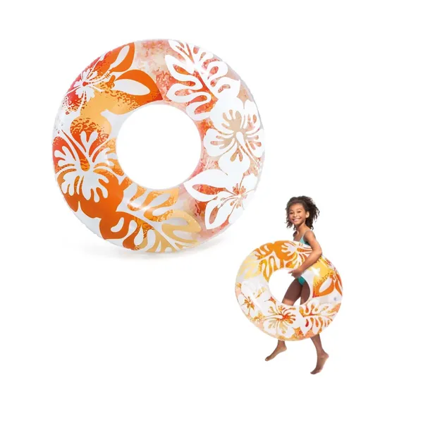 Orange_36-Inch_Inflatable_Swim_Ring_With_Orange_Tropical_Floral_Design_Durable_Pool_Float_For_Kids_And_Adults