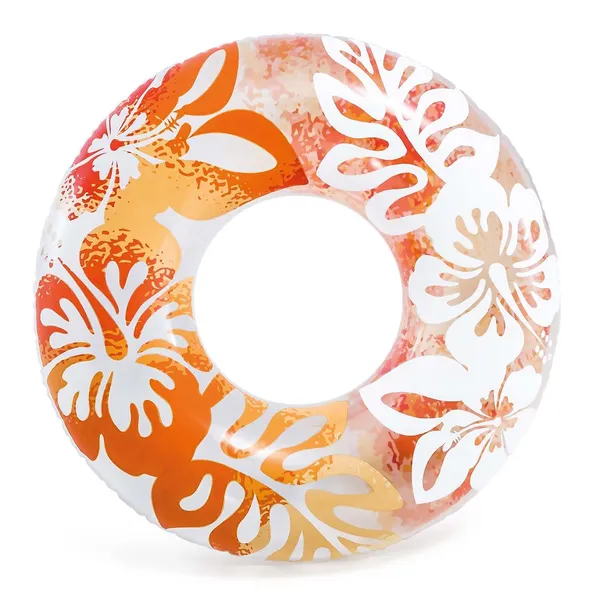 Orange_36-Inch_Inflatable_Swim_Ring_With_Orange_Tropical_Floral_Design_Durable_Pool_Float_For_Kids_And_Adults