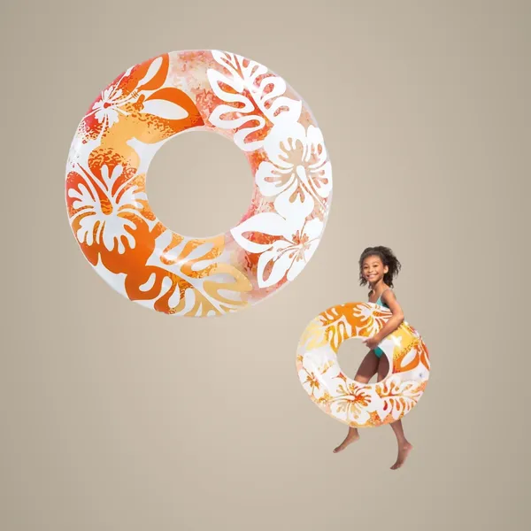 Orange_36-Inch_Inflatable_Swim_Ring_With_Orange_Tropical_Floral_Design_Durable_Pool_Float_For_Kids_And_Adults