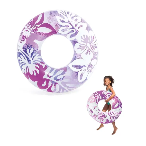 Hibiscus_Purple_36-Inch_Inflatable_Swim_Ring_With_Tropical_Floral_Design_Fun,_Durable_Pool_Float_For_Kids_And_Adults