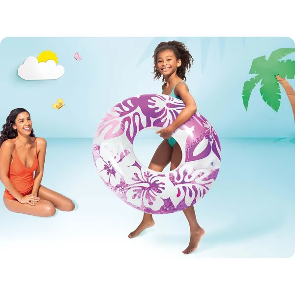 Hibiscus_Purple_36-Inch_Inflatable_Swim_Ring_With_Tropical_Floral_Design_Fun,_Durable_Pool_Float_For_Kids_And_Adults