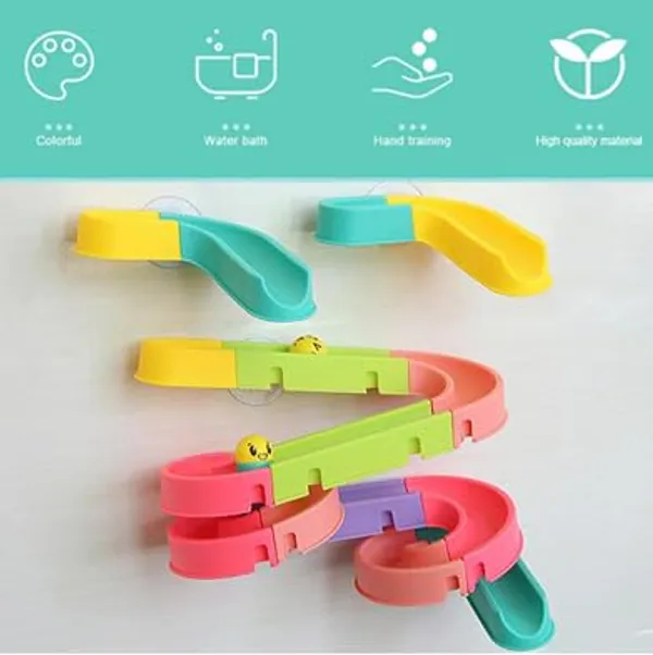 Multicolor_Plastic_Diy_Assemble_40Pcs_Bath_Toys_Water_Ball_Tracks_Set_For_Kids_|_Engaging_Water_Play_|_Encourages_Creativity_And_Motor_Skills_|_Perfect_For_Bathtime_Fun_|_Safe_And_Durable_Design