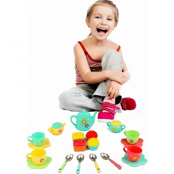 Multicolor_22_Pcs_Kids_Tea_Set_Party_With_Dessert_Candy_Muffin_Toys_Including_Cups_&_Plates,_Bpa_Free_Pvc_Free_Teapot,_Washable_Dishes,_Safe_Material,_Enhance_Child_Skills
