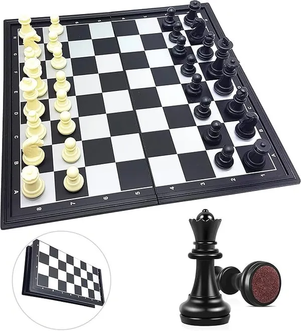 Multicolor_Mini_Magnetic_Chess_Set,_Magnetic_Travel_Chess_Set,Folding_Chess_Set_-_Lightweight,_Portable,_And_Educational_Toy_For_Kids_And_Adults_-_Perfect_For_2_Players_|_Lightweight_&_Durable_|10_Inch