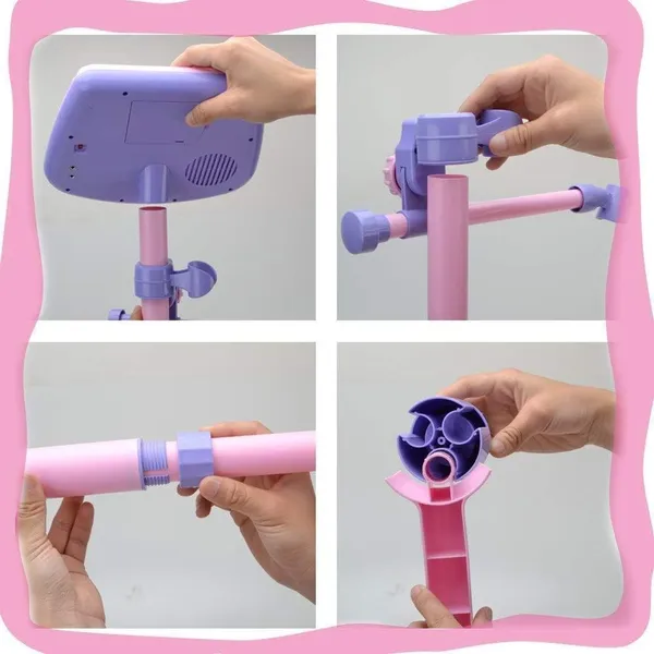 Multicolor_Kids_Karaoke_Microphone_Musical_Toys_-_Kids_Pink_Karaoke_Adjustable_Stand_With_External_Music_Function_&_Flashing_Lights_Toy_For_Kids_Children_|_Interactive_Toy_For_Children,_Girls_Ages_3+