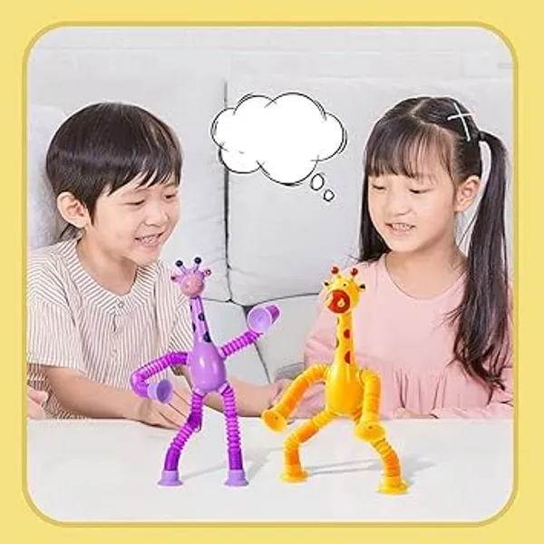 Multicolor_4Pcs_Telescopic_Suction_Cup_Giraffe_Toy,_Pop_Tubes,_Educational_Parent-Child_Interaction_Stretching_Tube_Decompression_Giraffe_Toys_For_Kids_And_Adults
