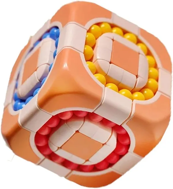Orange_Magic_Cube_3X3_Rotating_2_In_1_Magic_Bean_Cube_Children'S_Educational_Puzzle_Decompression_Shaped_Magic_Cube_Fingertips_Creative_Toys_-_Orange