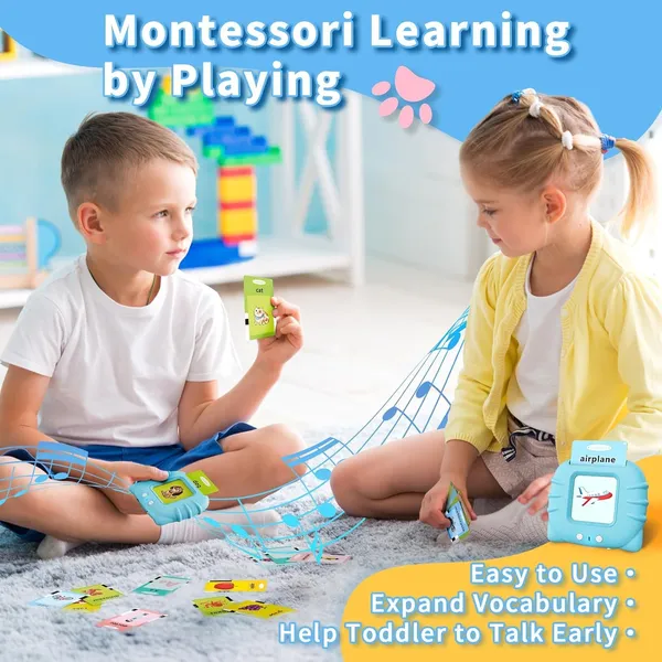 Blue_Toddler_Toys_Talking_Flash_Cards_Reader_For_2To6_Year_Old_Boys&Girls,_Autism_Sensory_Toys_For_Autistic_Children,_Learning_Educational_Montessori_Speech_Therapy_248_Sight_Words_Kid_Gift-Blue