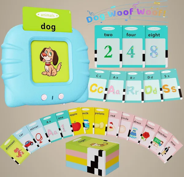 Blue_Toddler_Toys_Talking_Flash_Cards_Reader_For_2To6_Year_Old_Boys&Girls,_Autism_Sensory_Toys_For_Autistic_Children,_Learning_Educational_Montessori_Speech_Therapy_248_Sight_Words_Kid_Gift-Blue