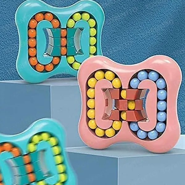 Multicolor_Magic_Bean_Cube_Rotating_Decompression_Finger_Gyro_Ball_Spinning_Magic_Bean_Spinner_Toy_|_Intelligent_Rotating_Finger_Tip_Top_Toy_|_Puzzle_|_Stress_Relief_Rotation_Cube_For_Kids-Cyan