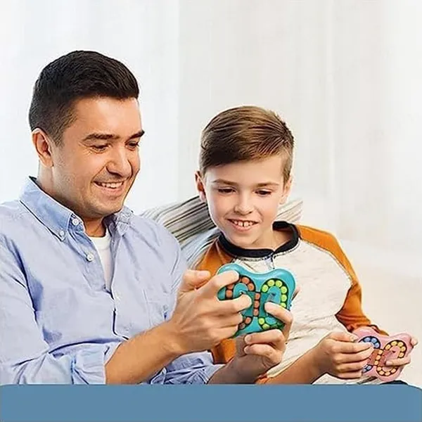 Multicolor_Magic_Bean_Cube_Rotating_Decompression_Finger_Gyro_Ball_Spinning_Magic_Bean_Spinner_Toy_|_Intelligent_Rotating_Finger_Tip_Top_Toy_|_Puzzle_|_Stress_Relief_Rotation_Cube_For_Kids-Cyan