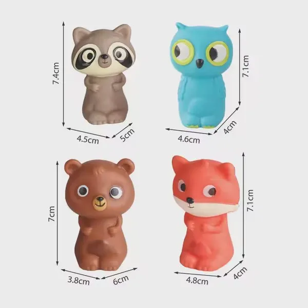 Multicolor_Animal_Finger_Puppets_Set_Adorable_Owl,_Raccoon,_Fox,_And_Bear_Characters_Soft_Rubber_Toys_For_Kids_Interactive_Storytelling,_Imaginative_Play,_And_Educational_Fun