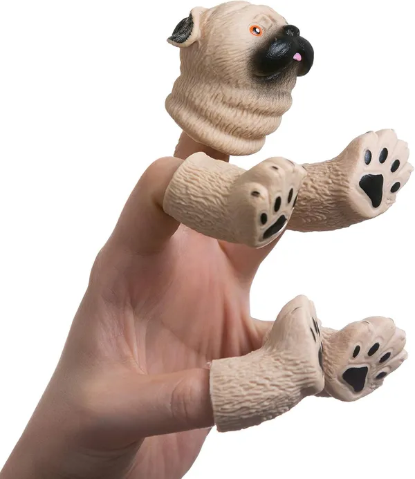 Multicolor_Playful_Pug_Hand_Puppet_Toy_Interactive_Storytelling,_Imaginative_Play,_And_Educational_Fun_For_Toddlers_Interactive_Finger_Toy_For_Kids_And_Adults