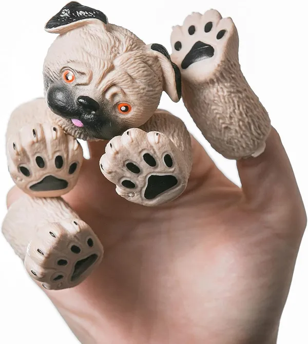 Multicolor_Playful_Pug_Hand_Puppet_Toy_Interactive_Storytelling,_Imaginative_Play,_And_Educational_Fun_For_Toddlers_Interactive_Finger_Toy_For_Kids_And_Adults