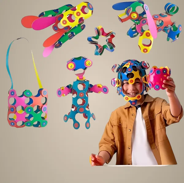 Multicolor_48-Piece_Rainbow_Sheets_Creative_Building_Set_For_Kids_Colorful_Diy_Assembly_Kit_With_Animals,_Vehicles_&_Helicopter_Models_Educational_Construction_Toy_Gift