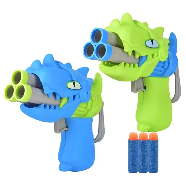 Multicolor_Dinosaur-Themed_Foam_Dart_Blaster_Double-Barrel_Toy_Gun_For_Kids_With_Rotating_Design_And_Six_Soft_Foam_Darts_Best_For_Children_Sensory_Development_(Ages_3+)(Pack_Of_1)