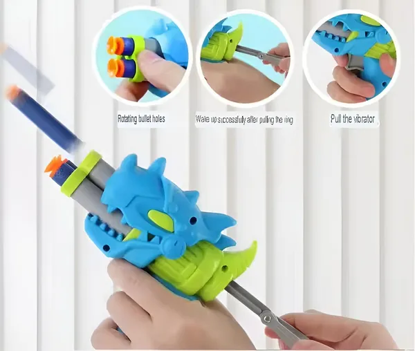 Multicolor_Dinosaur-Themed_Foam_Dart_Blaster_Double-Barrel_Toy_Gun_For_Kids_With_Rotating_Design_And_Six_Soft_Foam_Darts_Best_For_Children_Sensory_Development_(Ages_3+)(Pack_Of_1)