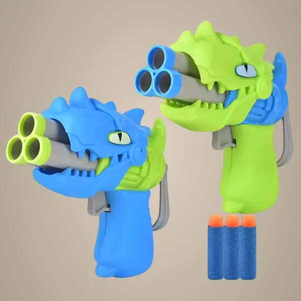 Multicolor_Dinosaur-Themed_Foam_Dart_Blaster_Double-Barrel_Toy_Gun_For_Kids_With_Rotating_Design_And_Six_Soft_Foam_Darts_Best_For_Children_Sensory_Development_(Ages_3+)(Pack_Of_1)