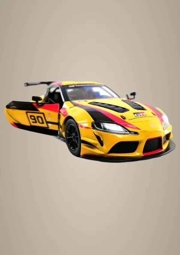 Yellow_Exquisite_1:36_Gr_Supra_Racing_Edition_Die-Cast_Model_Car_Toy_For_Kids_Stunning_Metallic_Design,_Openable_Doors,_And_Pull-Back_Action_Perfect_Collectible_Or_Gift_Racing_Yellow