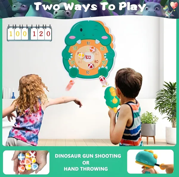 Dino_Blue_Interactive_Dinosaur-Themed_Sticky_Foam_Ball_Blaster_Gun_Toy_Set_|_Kids_Fun_Shooting_Game_With_Soft_Foam_Balls_|_Includes_Cute_Dino_Design_&_Colorful_Balls_-_Dino_Blue_Color