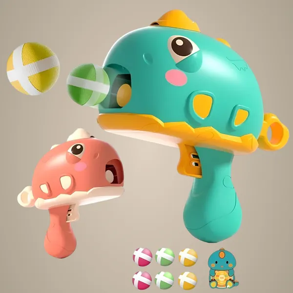 Dino_Blue_Interactive_Dinosaur-Themed_Sticky_Foam_Ball_Blaster_Gun_Toy_Set_|_Kids_Fun_Shooting_Game_With_Soft_Foam_Balls_|_Includes_Cute_Dino_Design_&_Colorful_Balls_-_Dino_Blue_Color