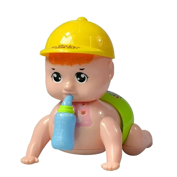 Multicolor_Interactive_Crawling_Baby_Toy_With_Bottle_-_Butt-Twisting_Action,_Fun_Helmet_Design,_Perfect_For_Kids'_Toddlers_Playtime