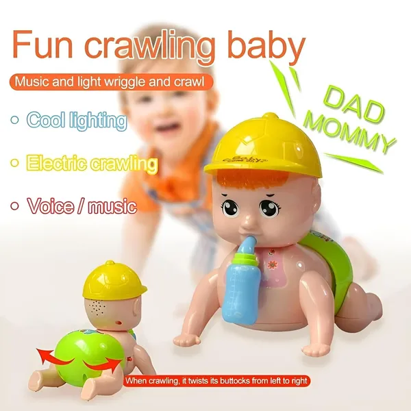 Multicolor_Interactive_Crawling_Baby_Toy_With_Bottle_-_Butt-Twisting_Action,_Fun_Helmet_Design,_Perfect_For_Kids'_Toddlers_Playtime