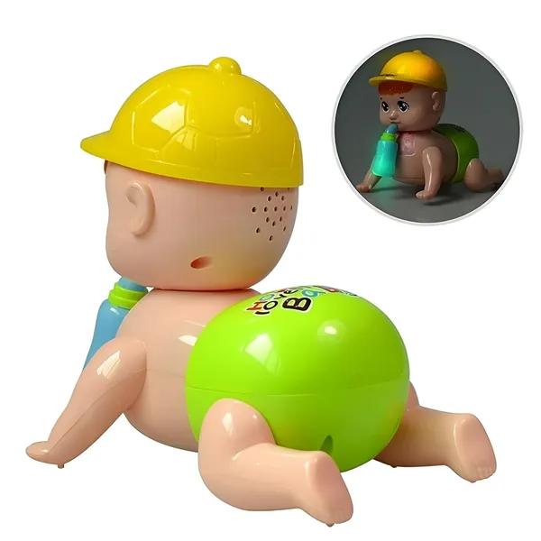 Multicolor_Interactive_Crawling_Baby_Toy_With_Bottle_-_Butt-Twisting_Action,_Fun_Helmet_Design,_Perfect_For_Kids'_Toddlers_Playtime