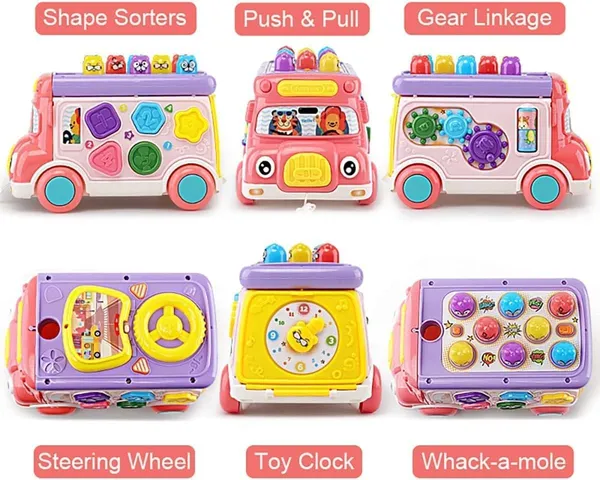 Pink_Pull_Back_Bus_Toy_With_Lights_And_Sound,_Musical_Educational_Toys_For_Kids_Ages_3_And_Up,_Shape_Sorter,_Animal_Matching,_Gear&Sticker_Clock_Birthday_Gift_For_Kids_Boys_Girls_Ages_3&Up___Pink