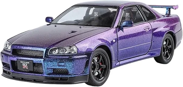 Purple_1:24_Nissan_Gt_R34_Skyline_Die-Cast_Car_Toy_Alloy_Pullback_Model_With_Lights,_Sound_&_Opening_Doors_Realistic_Sports_Car_Toy_For_Kids_&_Collectors_Purple