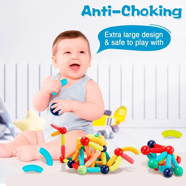 Multicolor_42_Piece_Magnetic_Balls_And_Sticks_Set,Magnetic_Building_Toys_Colorful_Diy_Stem_Building_Blocks_Sticks_For_Ages_3+_Year_Old_Children_Boy_Girl_Educational_Construction_Toy