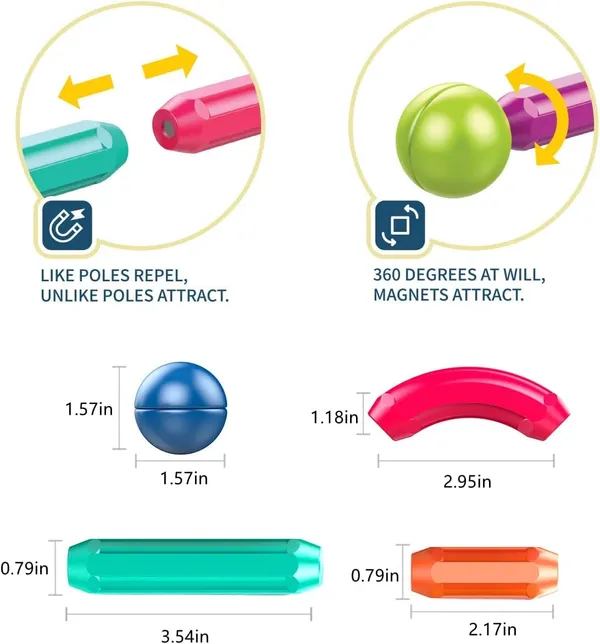 Multicolor_42_Piece_Magnetic_Balls_And_Sticks_Set,Magnetic_Building_Toys_Colorful_Diy_Stem_Building_Blocks_Sticks_For_Ages_3+_Year_Old_Children_Boy_Girl_Educational_Construction_Toy