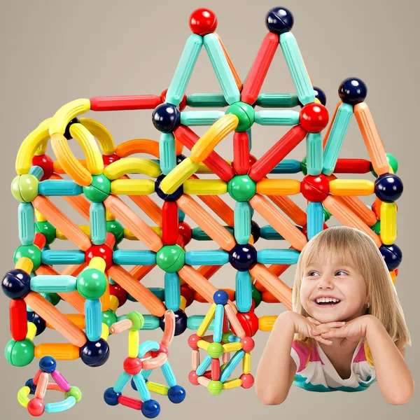 Multicolor_42_Piece_Magnetic_Balls_And_Sticks_Set,Magnetic_Building_Toys_Colorful_Diy_Stem_Building_Blocks_Sticks_For_Ages_3+_Year_Old_Children_Boy_Girl_Educational_Construction_Toy
