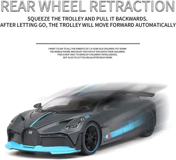 Matte_Gray_1:32_Bugatti_Divo_Zinc_Alloy_Pull_Back_Car_Diecast_Electronic_Toys_With_Lights_And_Music,Decorative,Mini_Vehicles_Toys_For_Kids,Boyfriend,Young_Peoples_Gift_Matte_Gray
